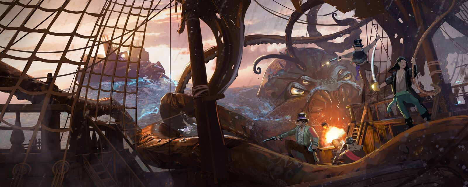 Volledige illustratie rondom de hoes van The Rise of Dreadmaw
