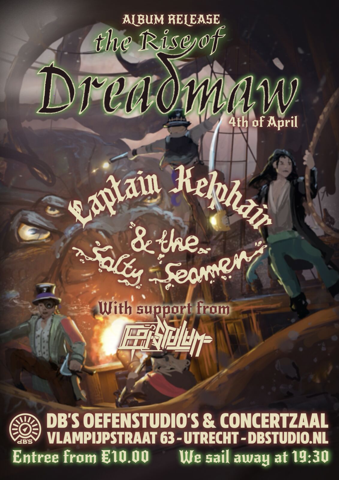 Releaseposter voor The Rise of Dreadmaw in DB&rsquo;s, Utrecht