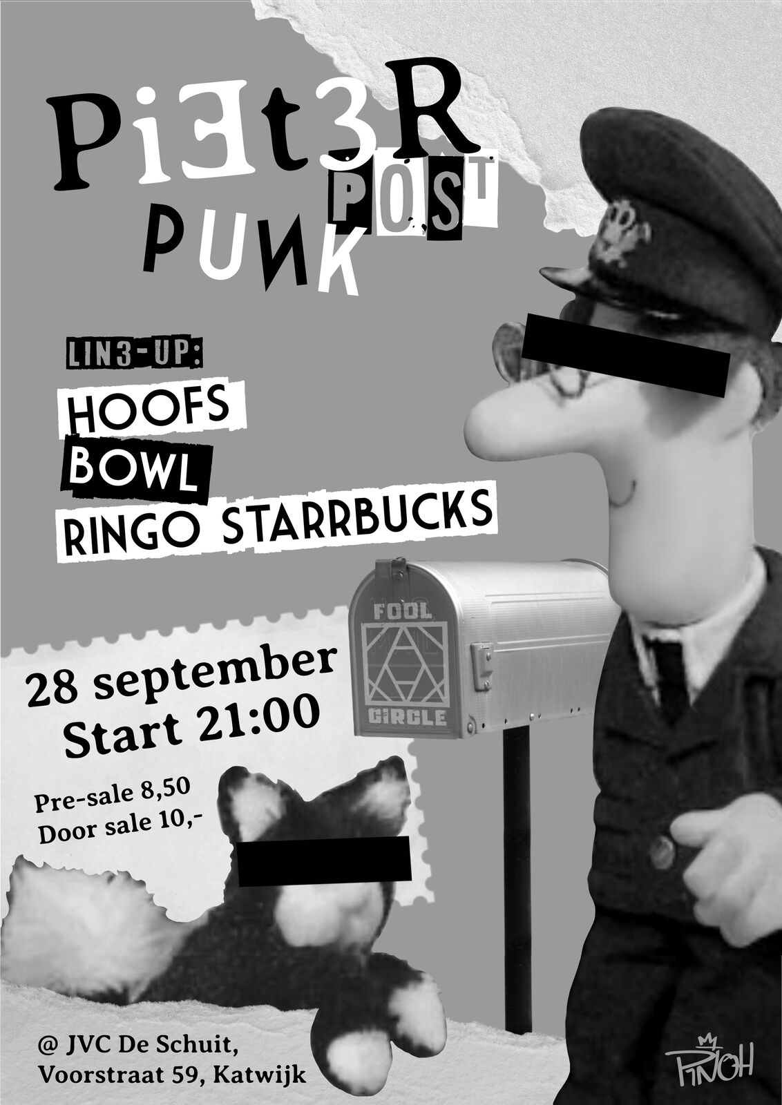 Optredenposter Pieter Post Punk