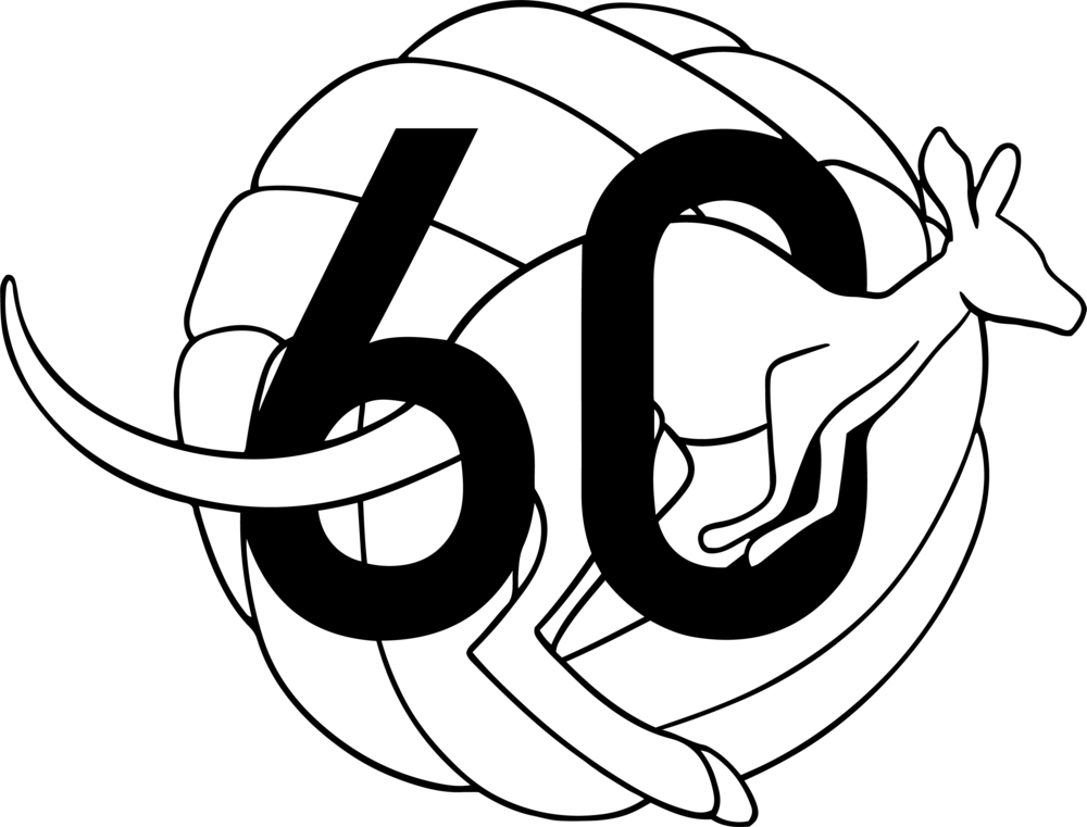 Lustrumlogo 60 jaar Gemini-Kangeroes